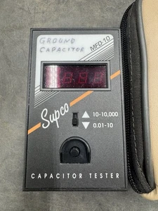 Probador de condensador digital vintage SUPCO MFD10 pantalla LED roja - Imagen 1 de 6