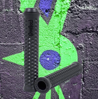 SHADOW CONSPIRACY MAYA EMPUÑADURAS DE BICICLETA BMX + EXTREMOS DE BARRA SUBROSA NEGRO NUEVO Foto 1 de 4