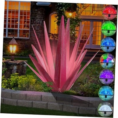 Escultura rústica de tequila grande, plantas de agave de metal rústico para rosa roja - L Foto 1 de 4