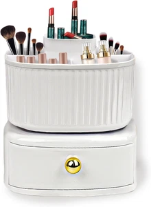 360° Ruota Organizzatore Di Trucco, Organizzatore per Cosmetici Con Contenitore, - Foto 1 di 12