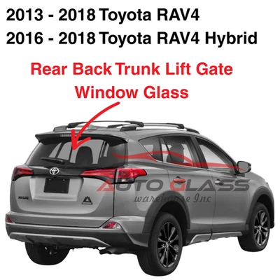 Fits 2013-2018 Toyota RAV4 Rear Back Window Glass Heated W/Wiper Hole Tinted Foto 1 de 3
