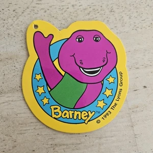 Vintage 1993 Barney Purple Dinosaur Lyons Group Tag For Plush Doll Toy - Picture 1 of 4
