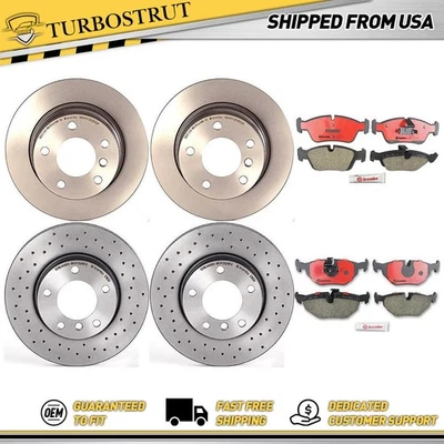 Kit de pastillas de freno rotores de freno delanteros traseros OE Brembo Prime para BMW Z4 BMW 2003-2005 Foto 1 de 4