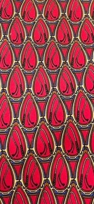 Corbata de diseñador PAUL FREDRICK 100 % seda roja, azul, plateada, dorada geométrica EE. UU. Foto 1 de 4