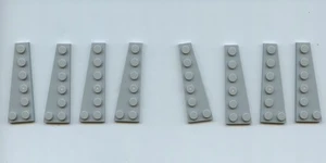 LEGO x 4 Cuña Gris Azulado Claro, Placa 6 x 2 Derecha y x 4 Izquierda - Imagen 1 de 1