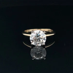 GIA Certified 14k Diamond Solitaire Engagement Ring 2.67ct G/I1 - Picture 1 of 6