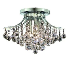 Elegant Lighting V8000F19/RC Toureg 6 Light 19"W Semi-Flush - Chrome - Picture 1 of 12