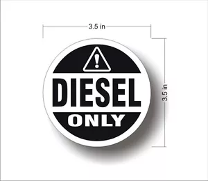 Industrial Highway Vehicle Safety Decal Sticker DIESEL ONLY warning label - Picture 1 of 1
