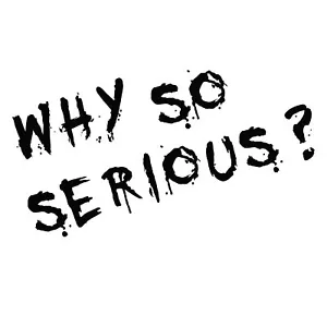 Letra Why so Serious? Pegatina negro brillo lámina pegatina accesorios K061 - Imagen 1 de 7