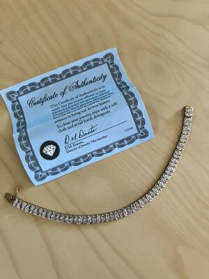 Nova Pulseira de Tênis com Certificado de Autenticidade D. M. Donato Vintage - Imagem 1 de 4