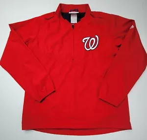 Authentische Majestic Jungen Langarm 1/2 Reißverschluss rot Washington Nationals Jacke (10) - Bild 1 von 10
