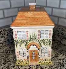 Ma Maison Hand Painted Collection HOUSE COOKIE JAR *New