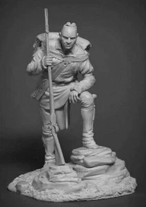 1/24 75mm Resin Figur Modellbausatz Indianer Indianer Irokesen Krieger unbemalt - Bild 1 von 6