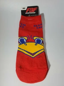 Kansas Jayhawks Unisex No Show Socks Size Medium 5-10 NEW - Picture 1 of 4