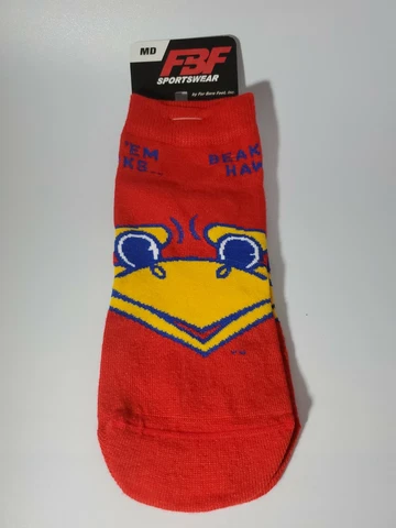 Kansas Jayhawks Unisex No Show Socks Size Medium 5-10 NEW Cover