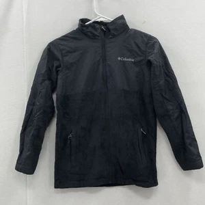 Columbia Unisex Kids Black Long Sleeve Fleece Lined Full Zip Winter Jacket M - Picture 1 of 9