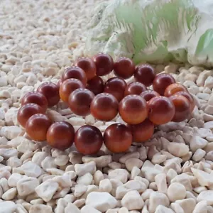 Bonita Pulsera 16 MM Raja Kayu Madera Sangre de Dragón 14 Cuentas Borneo Rojo Agathis - Imagen 1 de 9