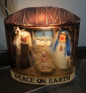 DAPOL 1973 Christmas Peace on Earth Nativity Manger Blow Mold Vintage - Picture 1 of 6