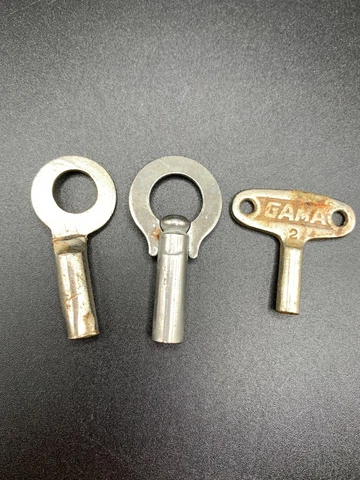 Antique lot of 3 unknown keys steel iron brass around small mixed lot Cover