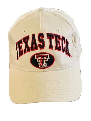Texas Tech Hat Snap Back Red Raiders Baseball Cap ZEPHYR White Embroidered - Image 1 of 4