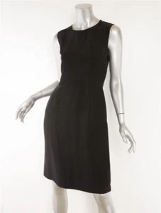Vestido hasta la rodilla MARNI negro carbón ligero sin mangas 2-38 NUEVO $1062 - Imagen 1 de 5