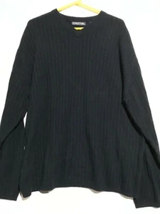 Men’s Structure Navy Blue V-Neck Lambs Wool Blend Sweater. Size XL - Picture 1 of 4