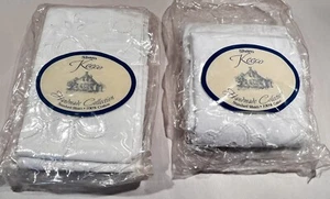 Set Of 2 Vintage Keeco cotton handmade sham standard White 21x27 New - Picture 1 of 6
