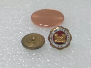 Vtg US Army Corps Of Engineers 1/10 10K Gold Filled Enamel Service Pin - Picture 1 of 3