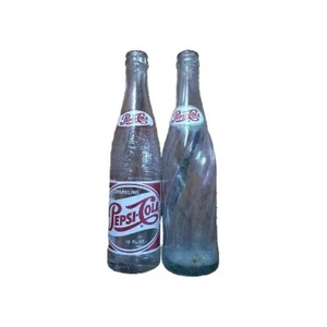 Vintage 1950's Pepsi-Cola Bottle Single Dot And Swirl Design Lot Of 2 - Picture 1 of 1