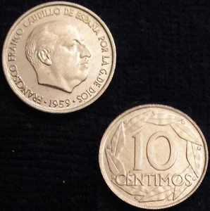 Gutse FRANCO-2, 10 Centimes 1959, De L'Bande De 1971, en Prueba, Rare - Picture 1 of 1