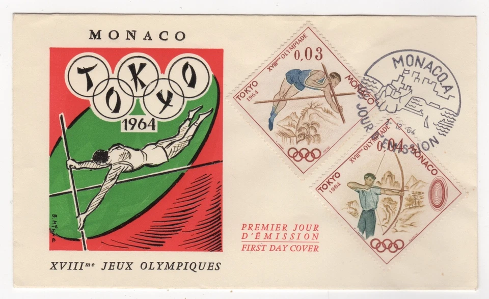 1964 Dec 3rd. First Day Cover. Olympic Games, Tokyo. — 第 1/2 张图片