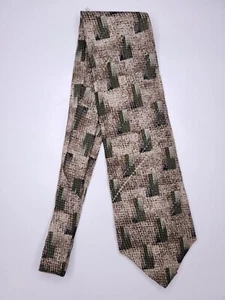 Robert Stock Mens Formal Necktie 56"Lx4"W Brown/Green Neck Tie - Picture 1 of 4