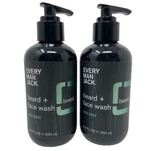 Every Man Jack Beard + Face Wash, Sea Salt, 6.7oz, Lot of 2 - Picture 1 of 5
