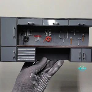 Diorama 1/18 Car Repair Props Model Kit Car Garage Workshops Scene Display Model - Picture 1 of 24
