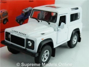 LAND ROVER DEFENDER MODEL CAR WHITE 1:36 SCALE WELLY NEX LR49720W 4X4 SWB 90 K8 - Picture 1 of 4