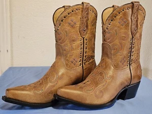 BLACK STAR DAMEN ZELLENSOHLE NIETEN LEDER WESTERNSTIEFEL - ZEHE IN VERKLEINERUNG - Bild 1 von 9