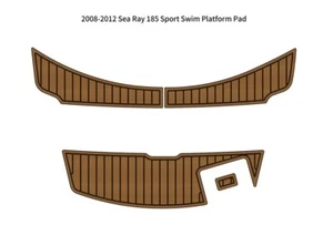 2008-2012 Sea Ray 185 Sport Swim Platform Pad Boat EVA Foam Teak Deck Floor Mat - Picture 1 of 24