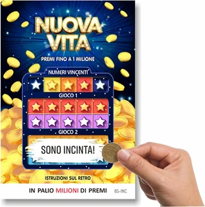 Gratta E Vinci SONO INCINTA Biglietti Annuncio Gravidanza Idea Originale E Diver - Foto 1 di 12