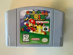 Super Mario 64 n64 Not For Resale NFR Nintendo 64 Game Cartridge Authentic MINT - Picture 1 of 5