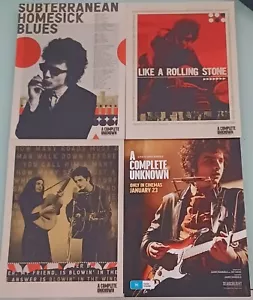 A Complete Unknown Bob Dylan Movie Promo X 4 Postcards AUSTRALIA RELEASE - Picture 1 of 5