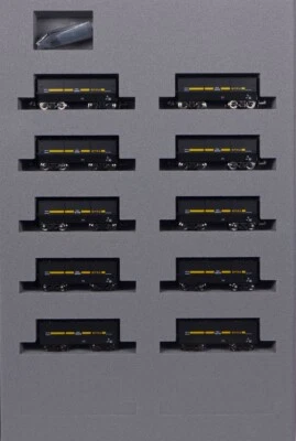 KATO 10-1220 N Gauge Seki3000 Coal Loaded 10-Car Set Railway Model Freight Car - Image 1 of 3