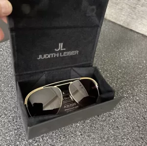 JUDITH LEIBER Sunglasses Gold Frame Glitter Designer Women Glasses - Picture 1 of 5