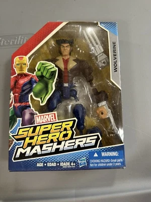 WOLVERINE MARVEL SUPER HERO MASHERS X-MEN ACTION FIGURE Leather Jacket Logan H49 - Image 1 of 2