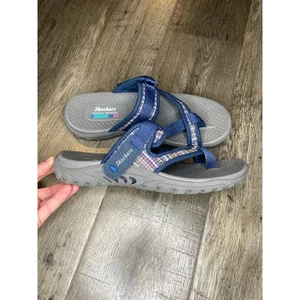 Skechers Reggae Day Dreamers Slipper Sandalen blau Damengröße 8 bequem Freizeit - Bild 1 von 7