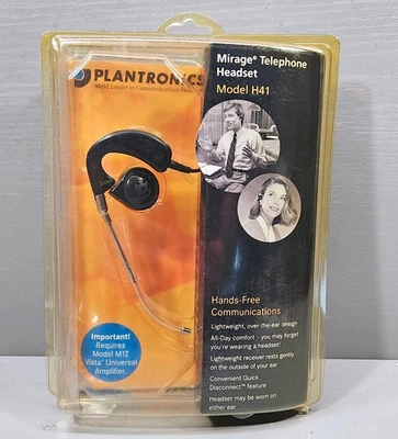 Auriculares telefónicos Plantronics Mirage modelo H41 gancho para oreja negro 43-1906 *NUEVO EN CAJA* Foto 1 de 4