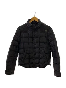 Black Nylon Down Jacket with Leather Yoke by BALMAIN, Size 50 - Picture 1 of 6