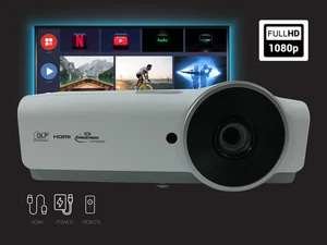DLP Projector for Home Theater, Movie Night, Family Room Use Full HD 10W Speaker - Picture 1 of 9