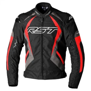 RST Tractech Evo 4 CE Mens Textile Jacket - Black / Grey / Flo Red - Picture 1 of 8