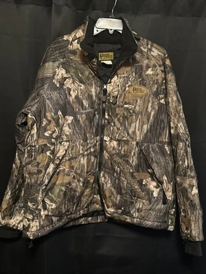 Bear Creek Mossy Oak Camouflage Hunting Jacket Mens Warm Camo Zipper Pockets Lg - Image 1 of 3