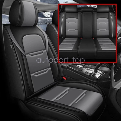 USA Fit For Mercedes Benz CLE350 CLE450 CLE63 Car 5Seat Cover Leather Gray&Black - Image 1 of 4